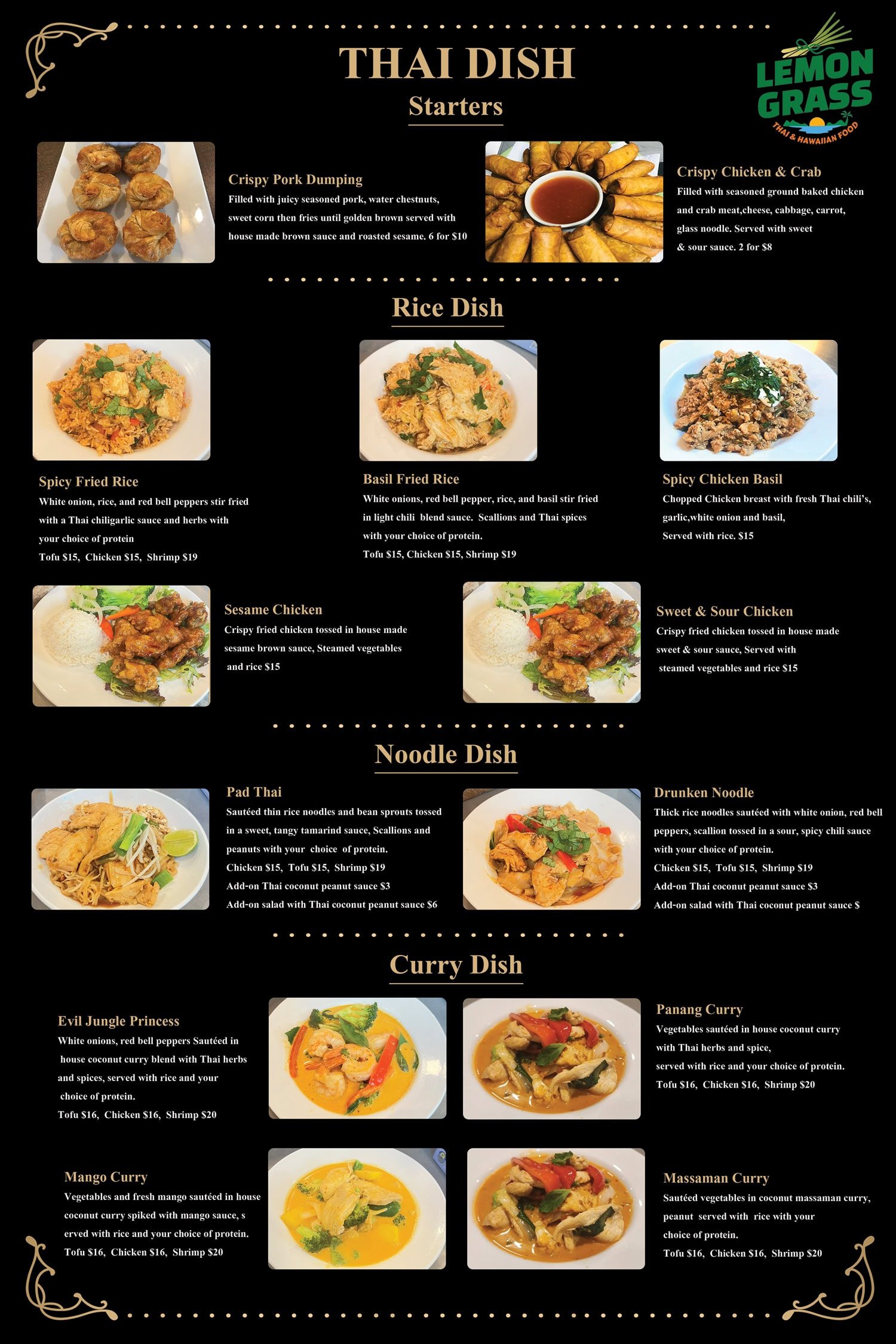 Lemongrass menu discount